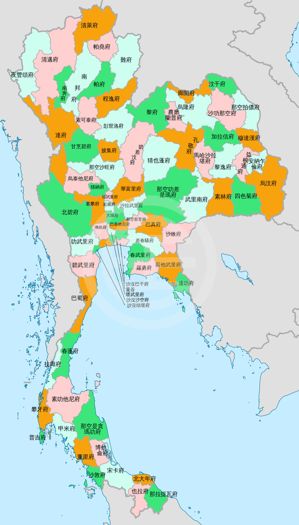 亚洲各国地形图-东亚和东南亚 - 知乎
